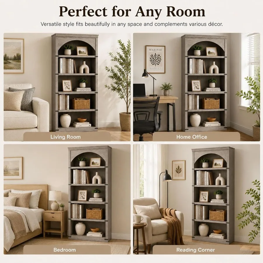 Librería arqueada de estilo rú - Bookshelf reseña y precio